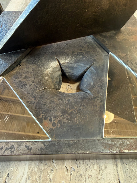 Abstract Metal Sculpture by Di Lorenzo