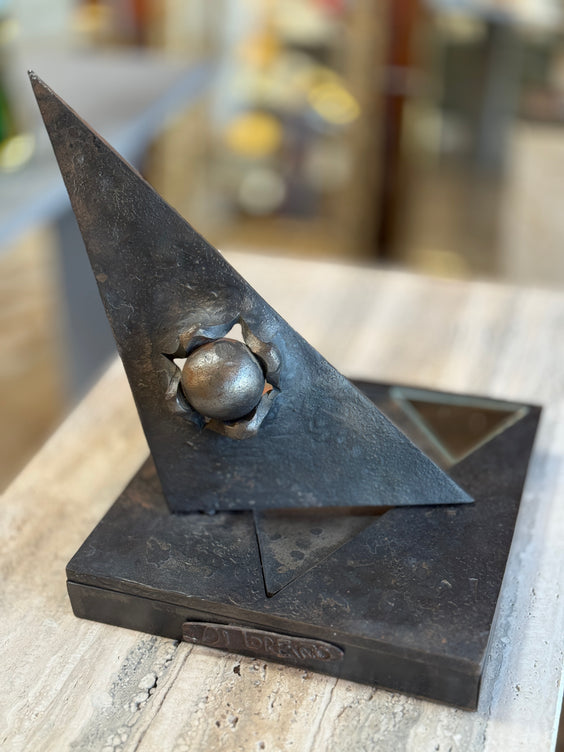 Abstract Metal Sculpture by Di Lorenzo