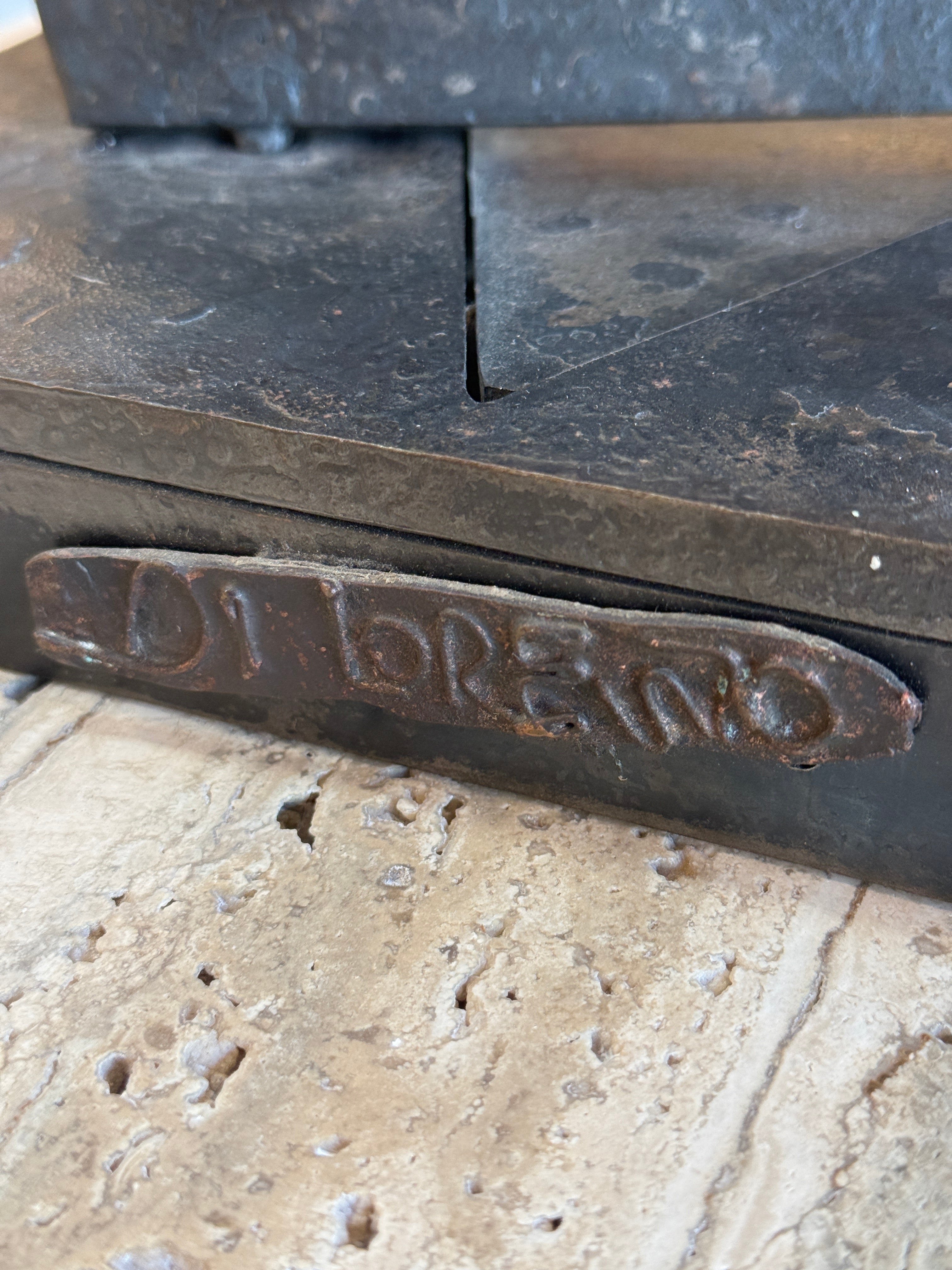 Abstract Metal Sculpture by Di Lorenzo