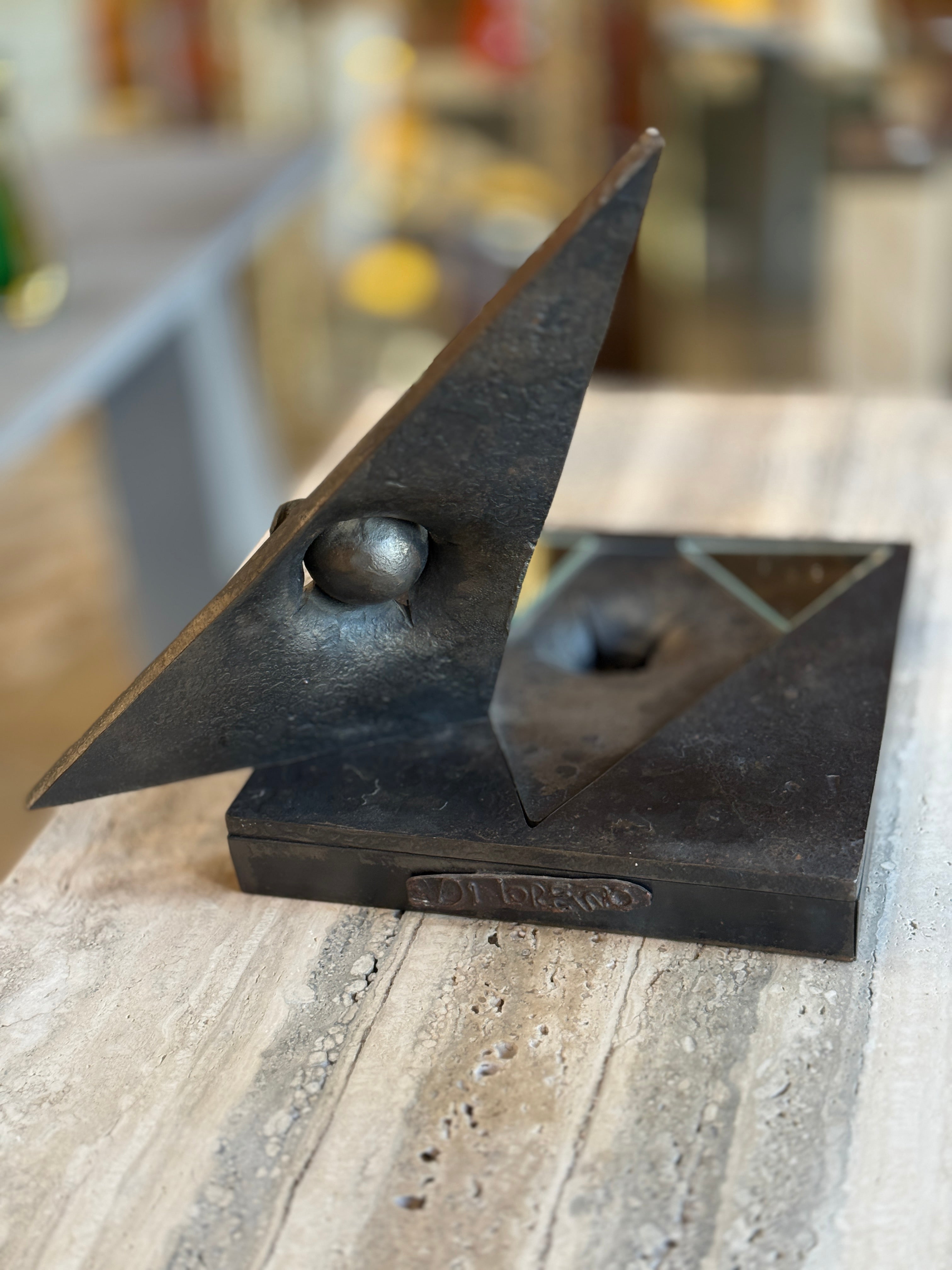 Abstract Metal Sculpture by Di Lorenzo