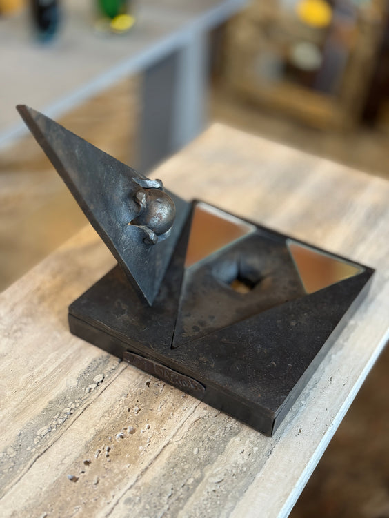 Abstract Metal Sculpture by Di Lorenzo