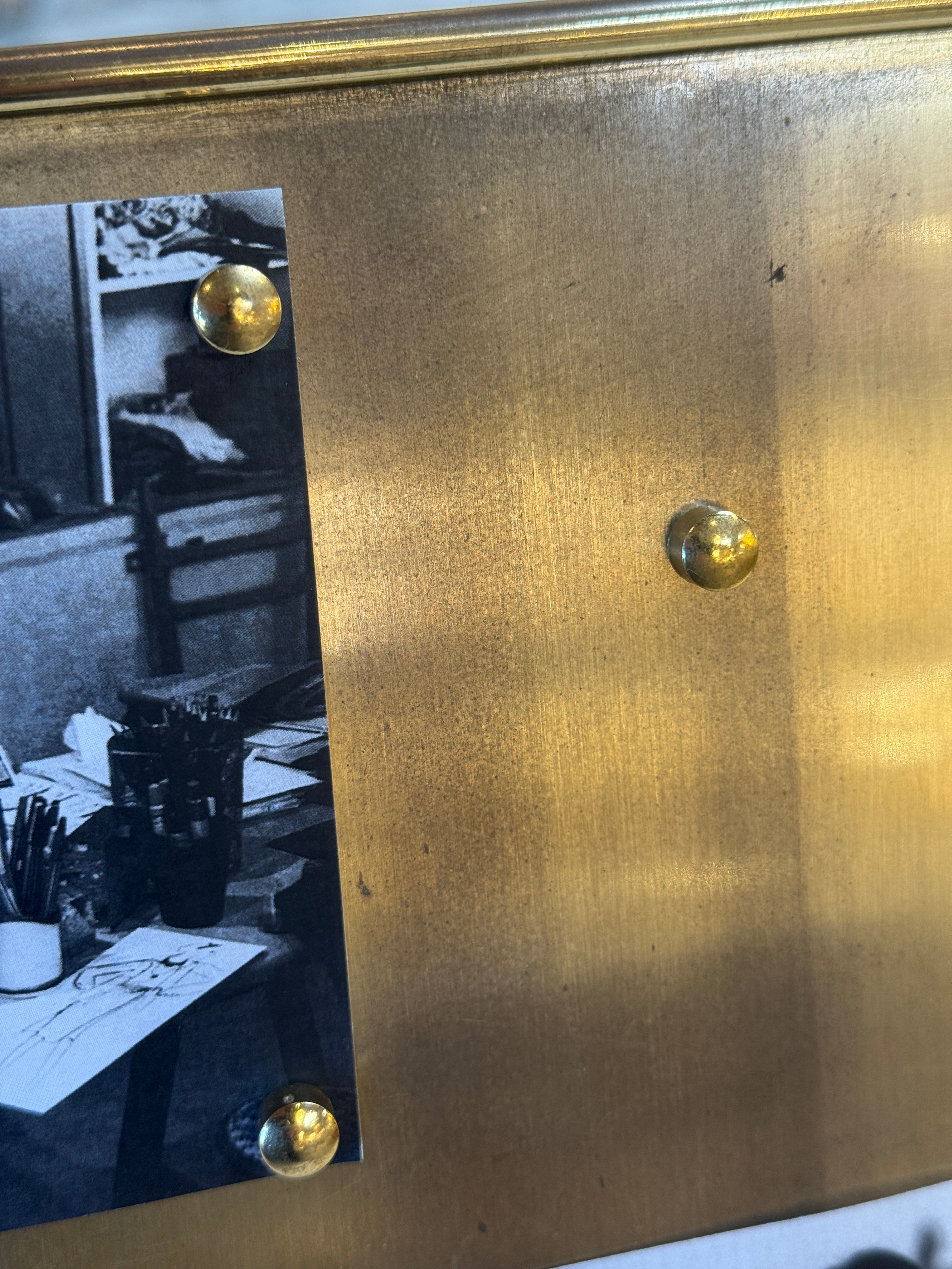 Brass Magnetic Photo Frame with Decorative Studs