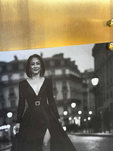 Brass Magnetic Photo Frame with Decorative Studs