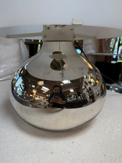 Chrome Sphere Table Lamp Attributed to Fontana Arte, Italy, Circa 1970s