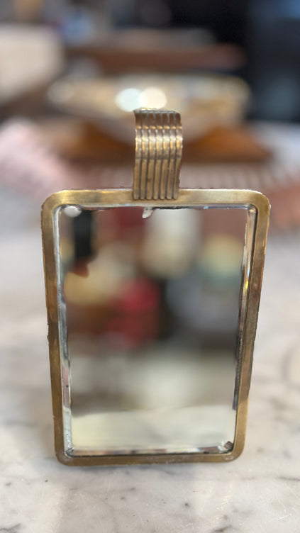 Italian Brass Table Mirror, 1960s