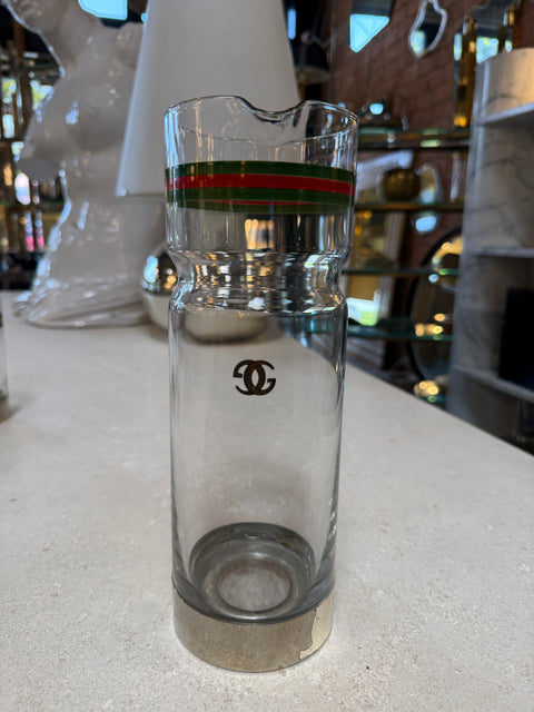 Vintage Gucci Barware Set Pitcher Carafe & High Ball Glasses