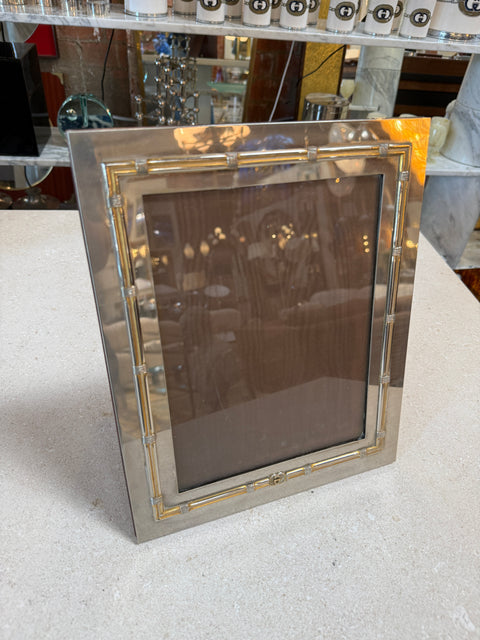 Vintage Gucci Silver & Gold Tone Picture Frame 7 x 9
