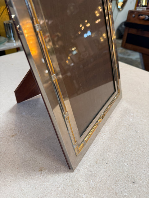 Vintage Gucci Silver & Gold Tone Picture Frame 7 x 9