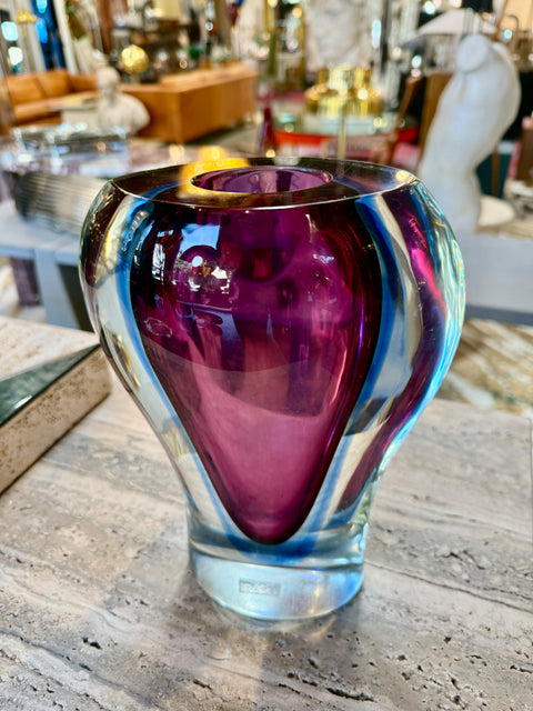 Sommerso Murano Glass Vase by Flavio Poli for Seguso, Italy, 1950s–1960s