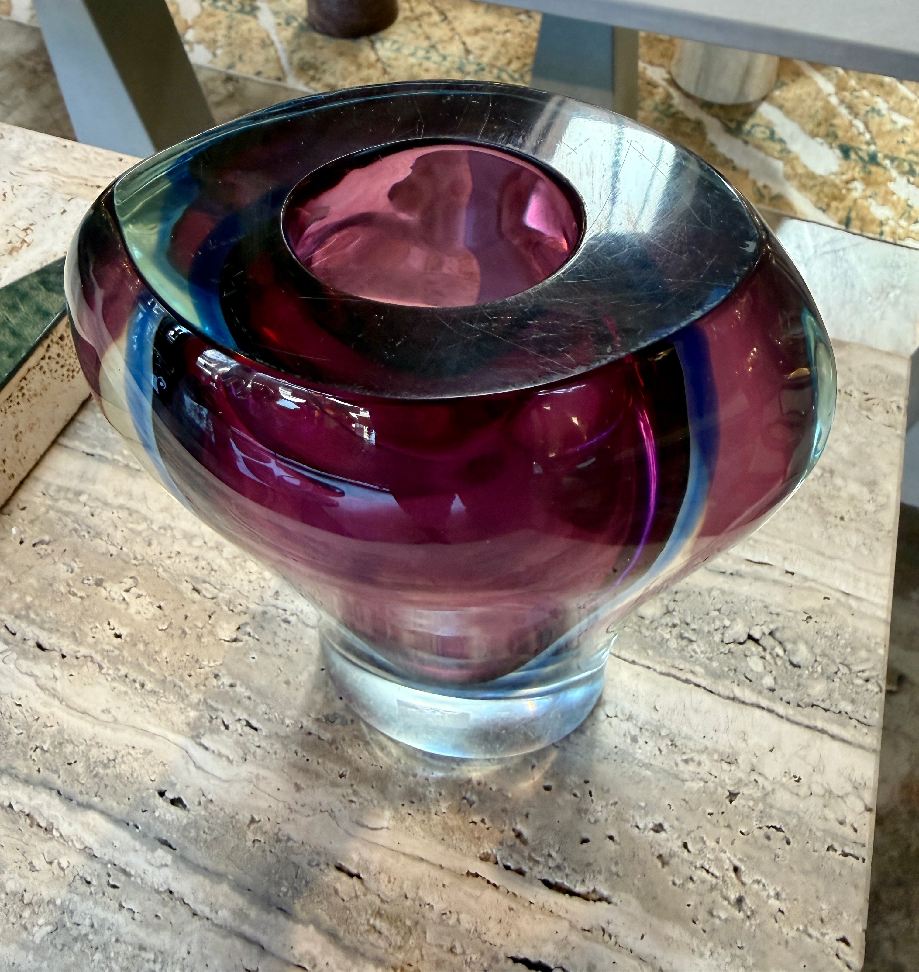 Sommerso Murano Glass Vase by Flavio Poli for Seguso, Italy, 1950s–1960s