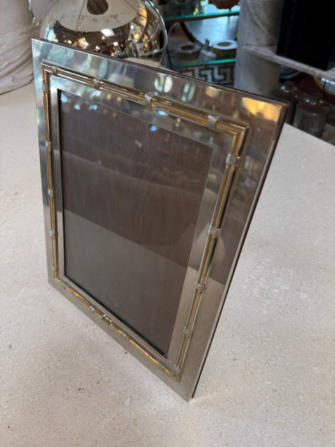 Vintage Gucci Silver & Gold Tone Picture Frame 7 x 9