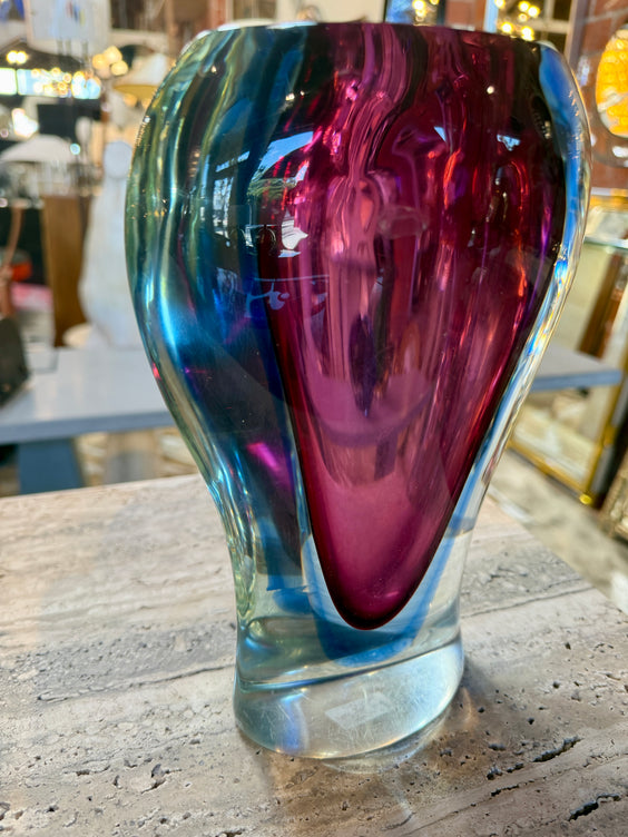 Sommerso Murano Glass Vase by Flavio Poli for Seguso, Italy, 1950s–1960s