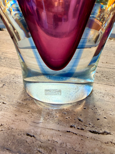 Sommerso Murano Glass Vase by Flavio Poli for Seguso, Italy, 1950s–1960s