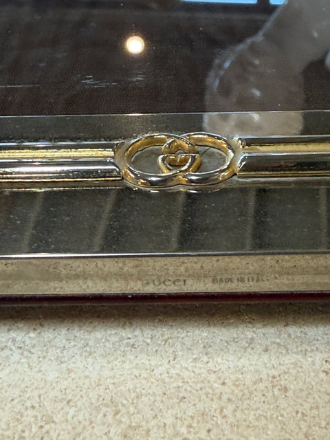 Vintage Gucci Silver & Gold Tone Picture Frame 5x7