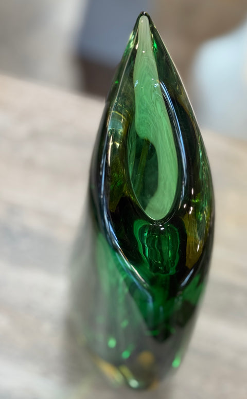 Sommerso Murano Glass “Valva” Vase by Flavio Poli for Seguso, Italy, 1950s