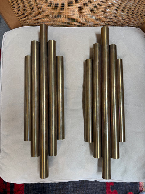 Pair of Goffredo Reggiani Style Brass Wall Sconces