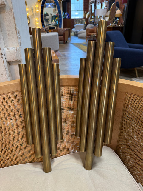 Pair of Goffredo Reggiani Style Brass Wall Sconces