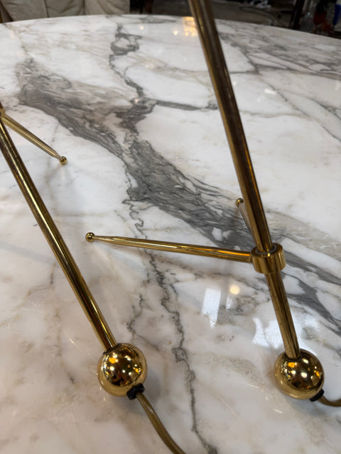 Pair of Giuseppe Ostuni Style Italian Brass Table Lamps