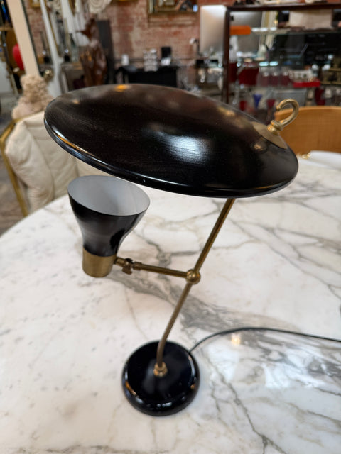 Stilnovo Adjustable Desk Lamp in Black & Brass