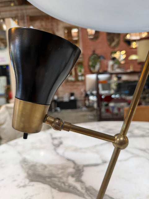 Stilnovo Adjustable Desk Lamp in Black & Brass