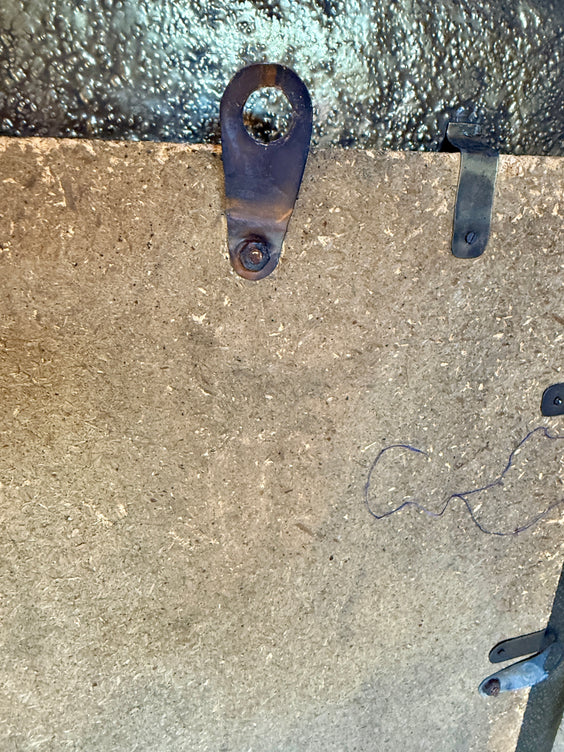 Hammered Nickel-Plated Copper Mirror by Angelo Bragalini, Italy, 1960