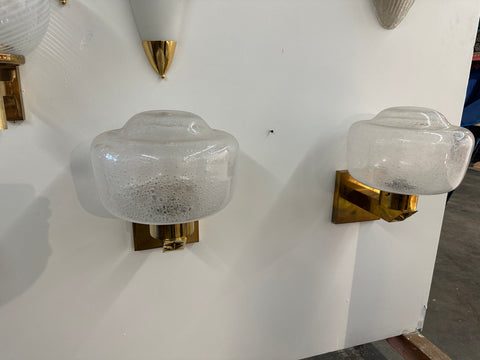 Pair of 2 Mid Century Italian Wall Sconces 1970s