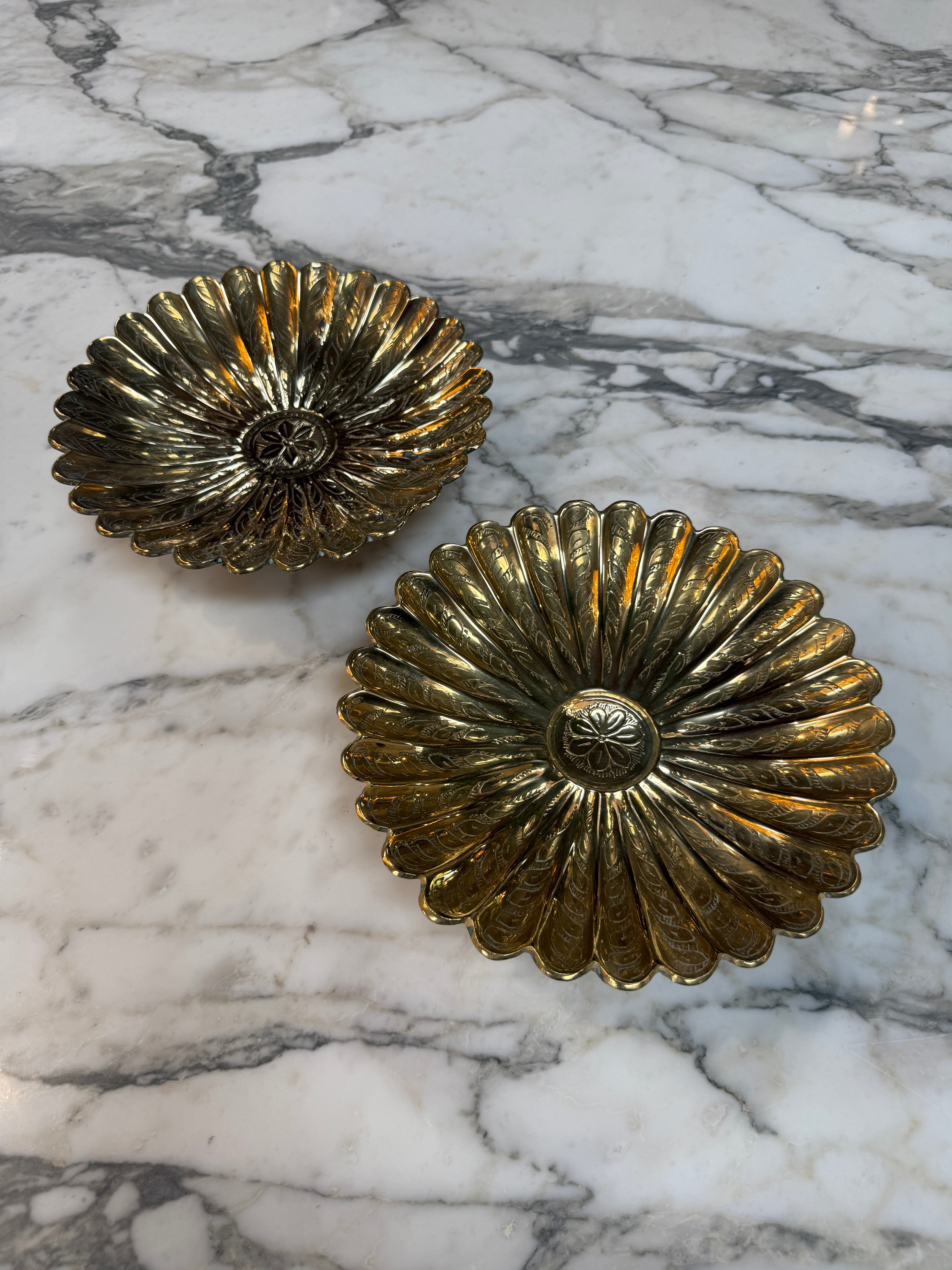 Vintage Solid Brass Pedestal Bowl