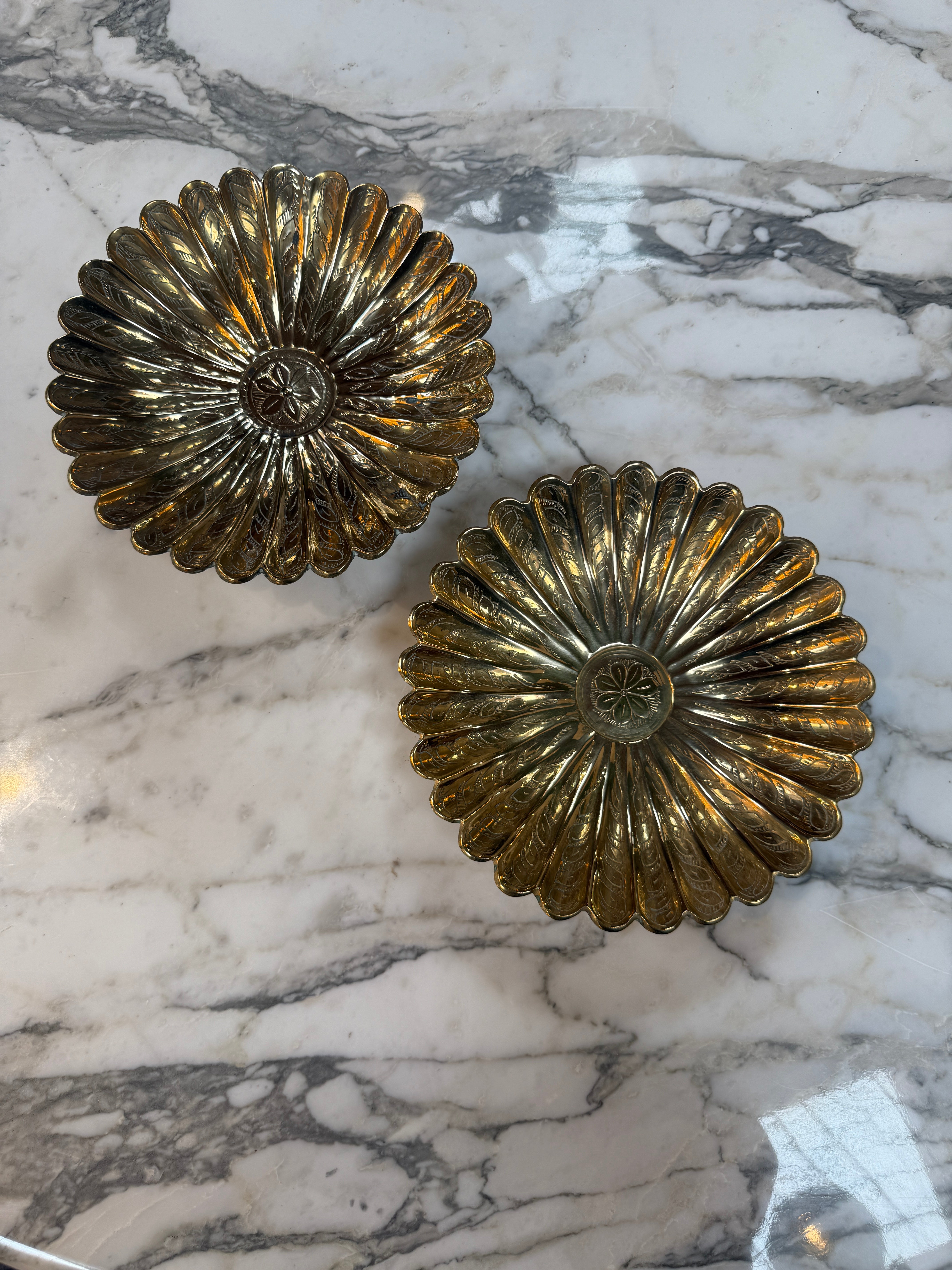 Vintage Solid Brass Pedestal Bowl