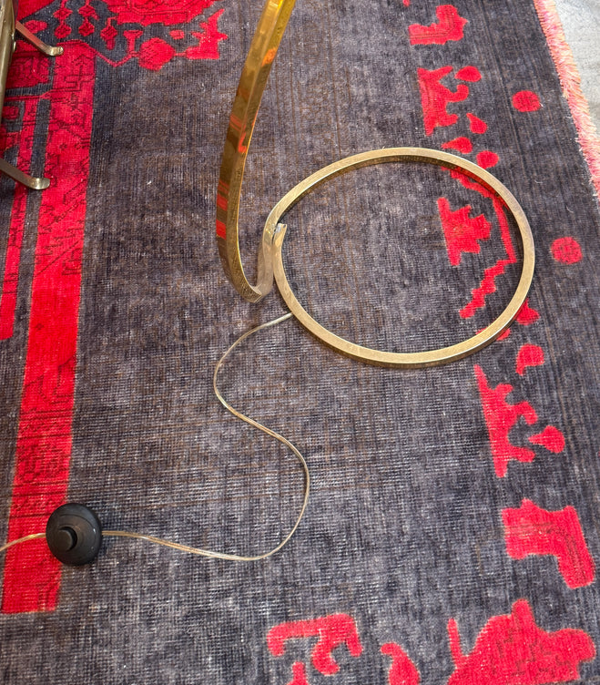 Tommaso Barbi Leaf Floor Lamp in Brass, Italy, 1970s