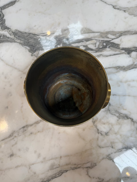 Brass Champagne Bucket / Wine Cooler with Ring Handles