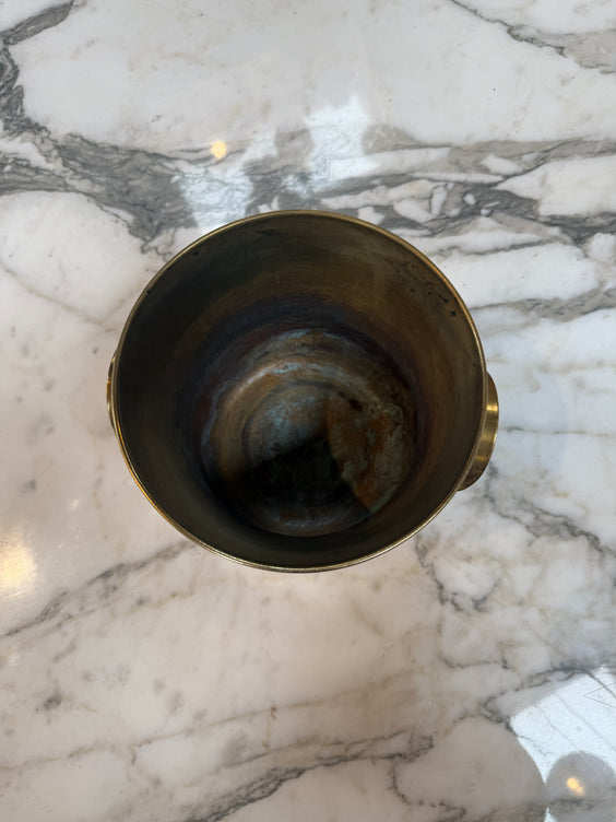 Brass Champagne Bucket / Wine Cooler with Ring Handles