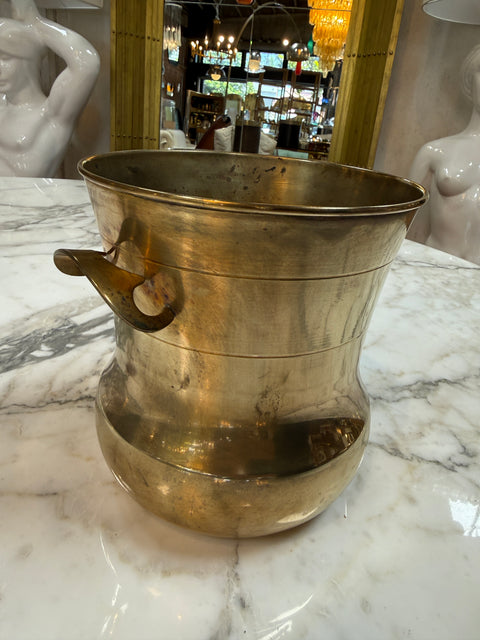 Brass Champagne Bucket / Wine Cooler with Ring Handles