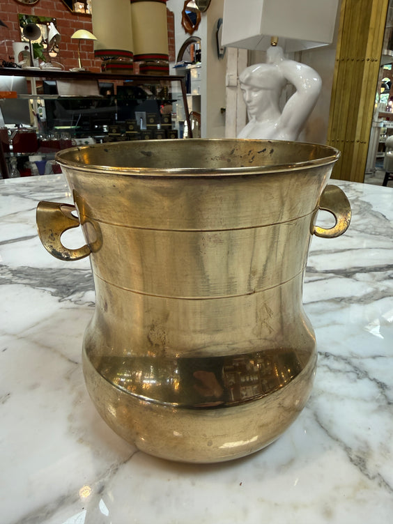 Brass Champagne Bucket / Wine Cooler with Ring Handles