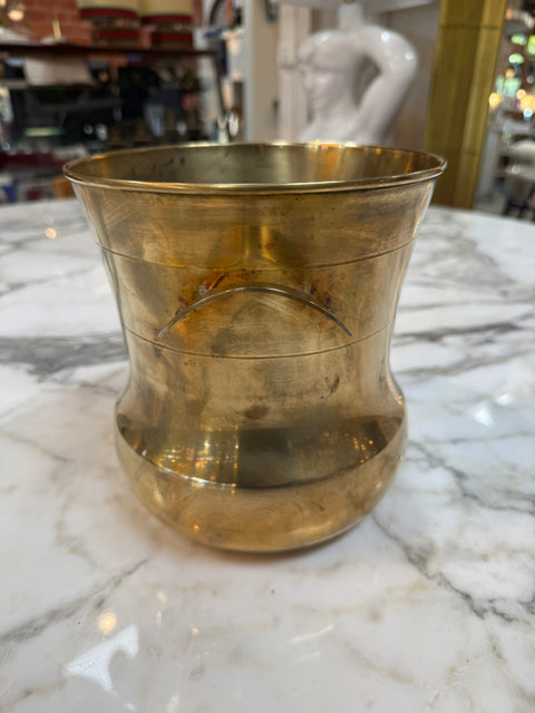 Brass Champagne Bucket / Wine Cooler with Ring Handles