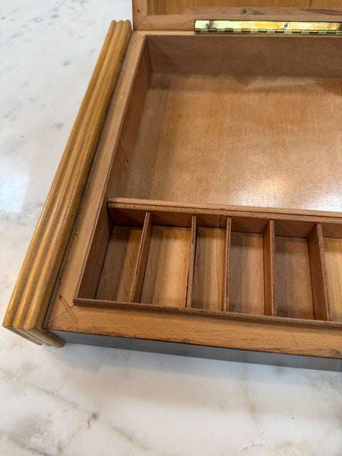 Vintage Wooden Desktop Organizer / Box