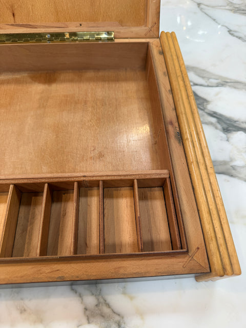 Vintage Wooden Desktop Organizer / Box