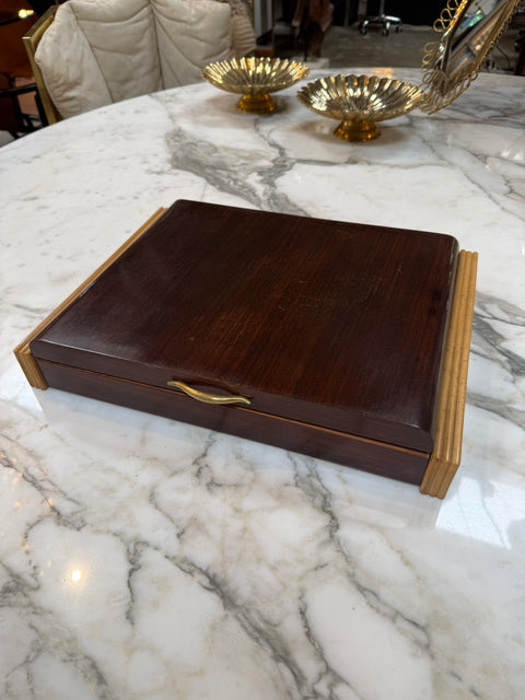 Vintage Wooden Desktop Organizer / Box