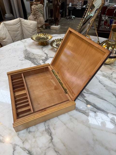 Vintage Wooden Desktop Organizer / Box