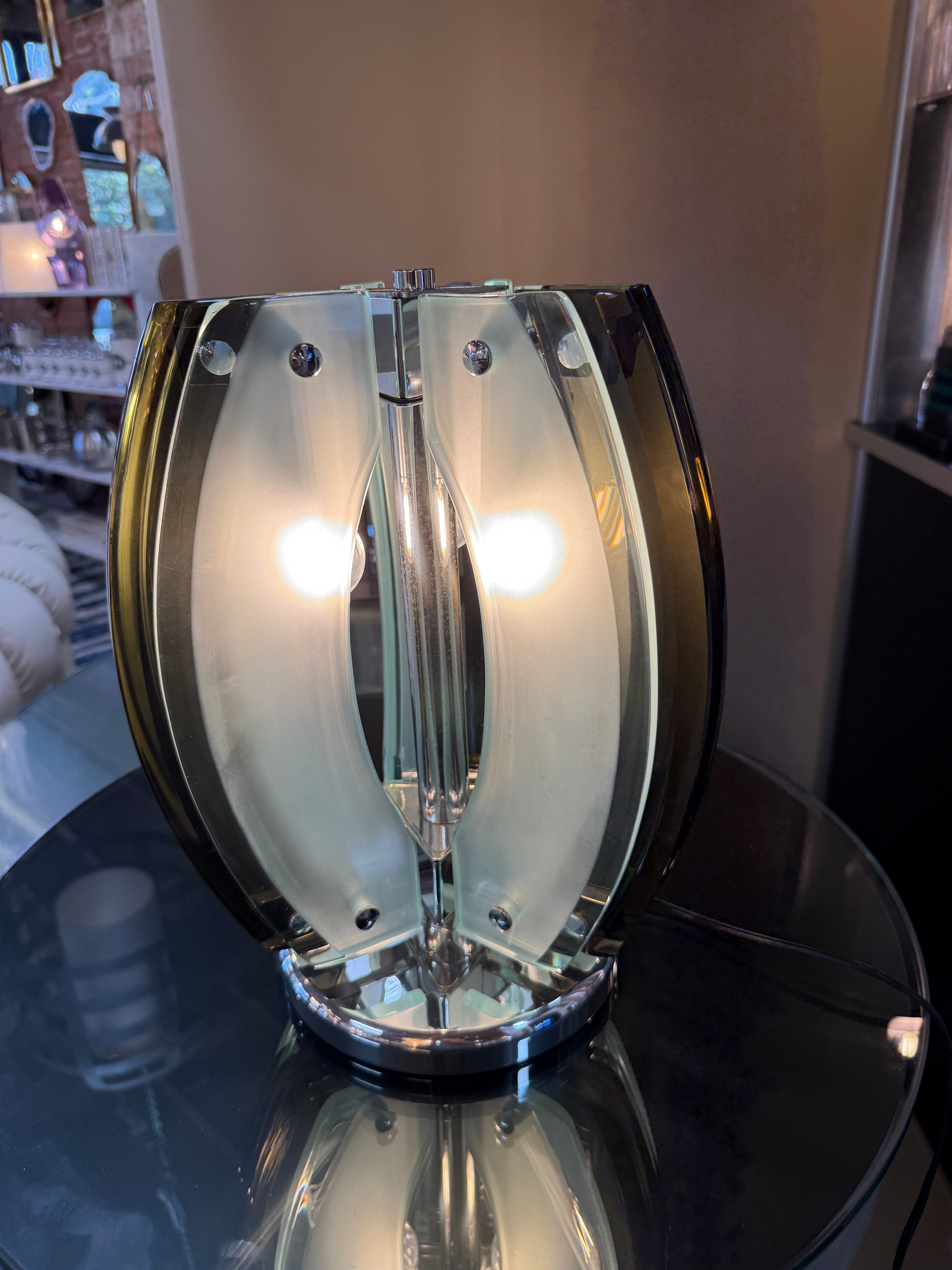 Veca Space Age Table Lamp for Fontana Arte 1970s Italy