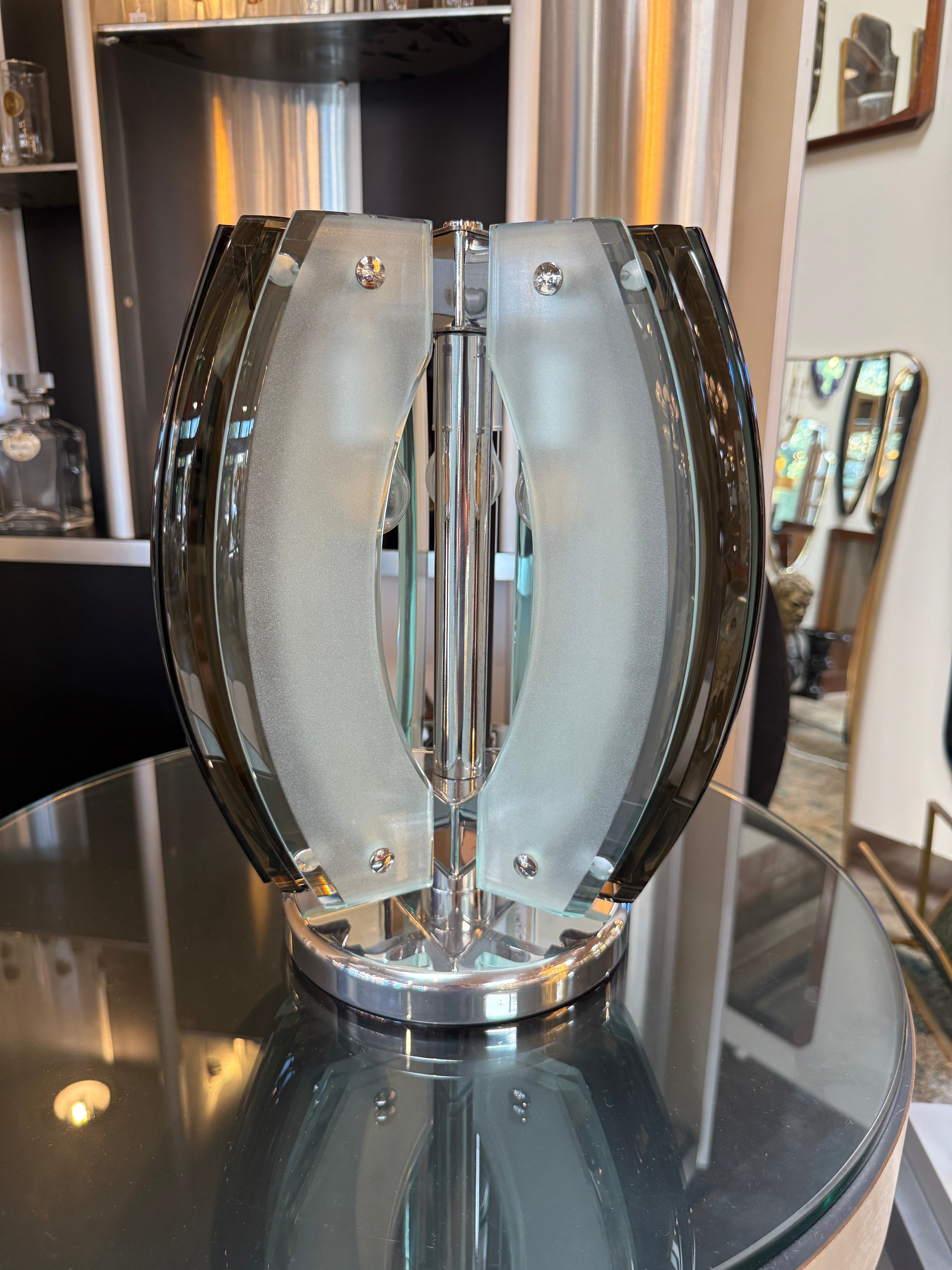 Veca Space Age Table Lamp for Fontana Arte 1970s Italy