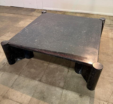 Gae Aulenti for Knoll “Jumbo” Black Marble Coffee Table, Italy 1960s