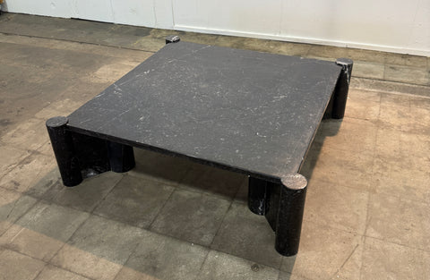 Gae Aulenti for Knoll “Jumbo” Black Marble Coffee Table, Italy 1960s