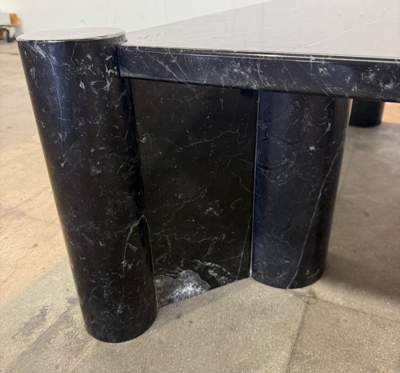Gae Aulenti for Knoll “Jumbo” Black Marble Coffee Table, Italy 1960s