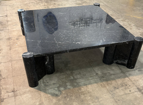 Gae Aulenti for Knoll “Jumbo” Black Marble Coffee Table, Italy 1960s