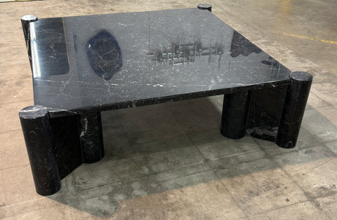 Gae Aulenti for Knoll “Jumbo” Black Marble Coffee Table, Italy 1960s