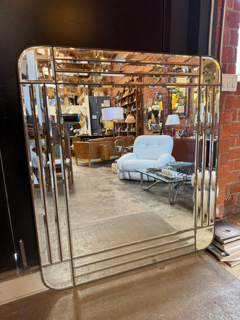 Antonio Lupi  Art Deco Wall Mirror, Italy, c. 1970s