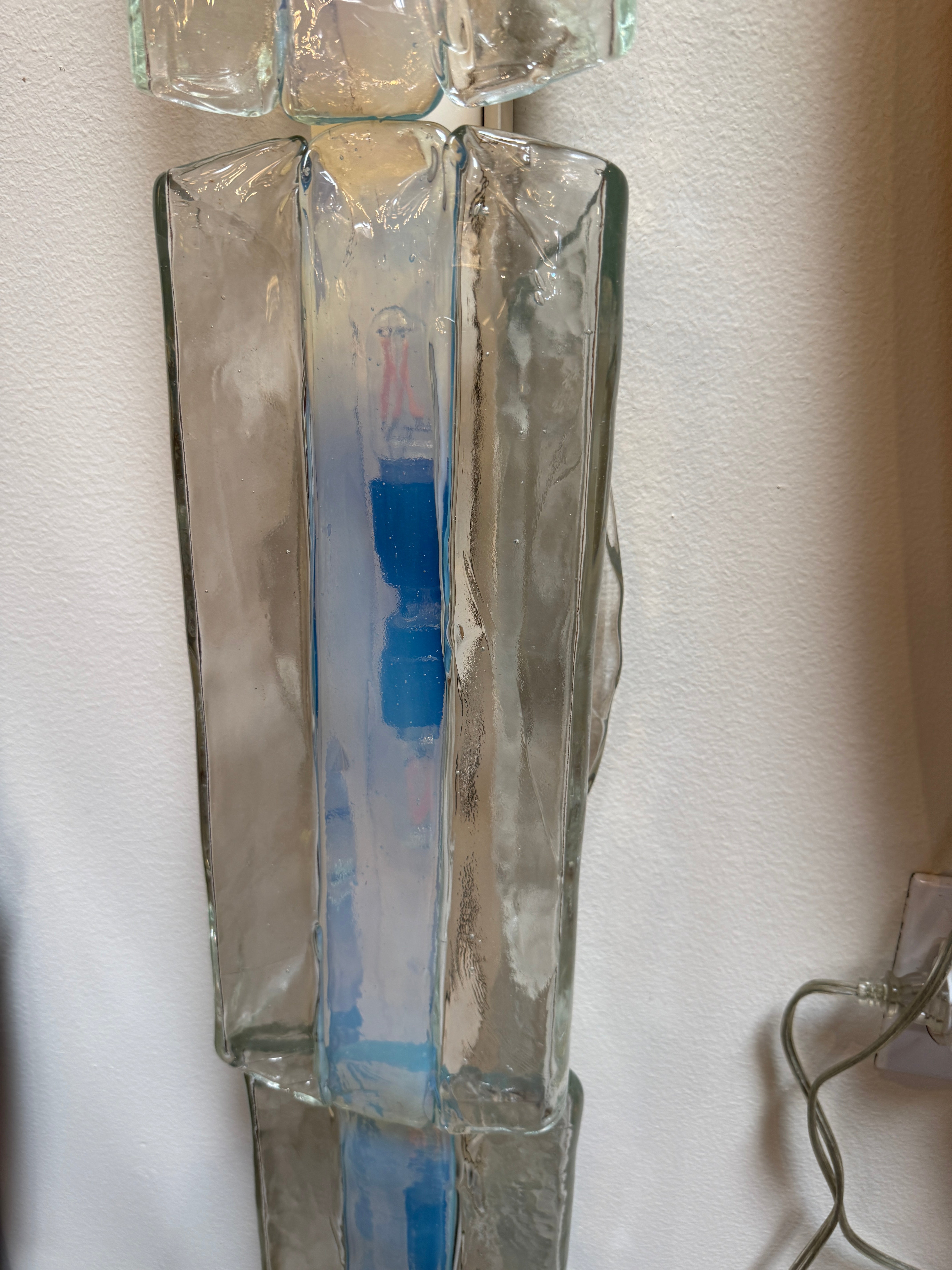 3 Tier 1970s Murano Glass Wall Sconces by Carlo Nason for AV Mazzega – Set of 2