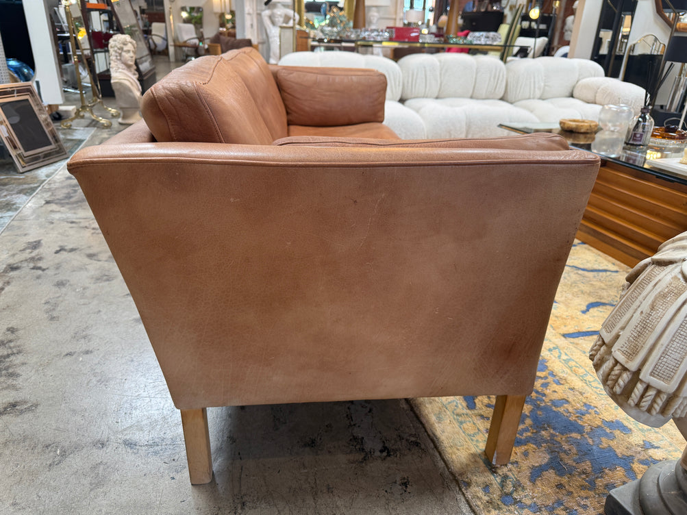 Three-Seat Leather Sofas in Original Leather, by Mogens Hansen