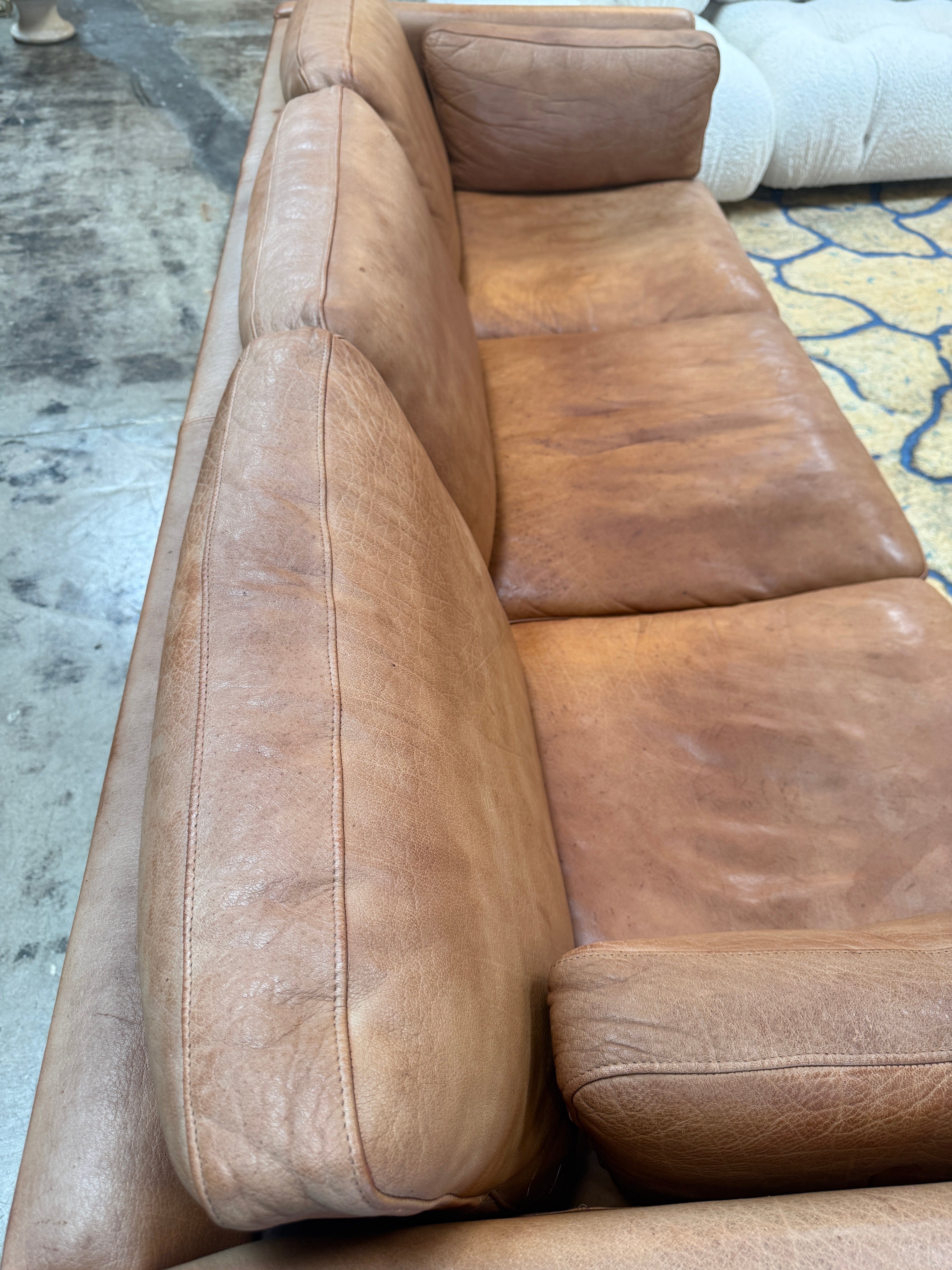 Three-Seat Leather Sofas in Original Leather, by Mogens Hansen