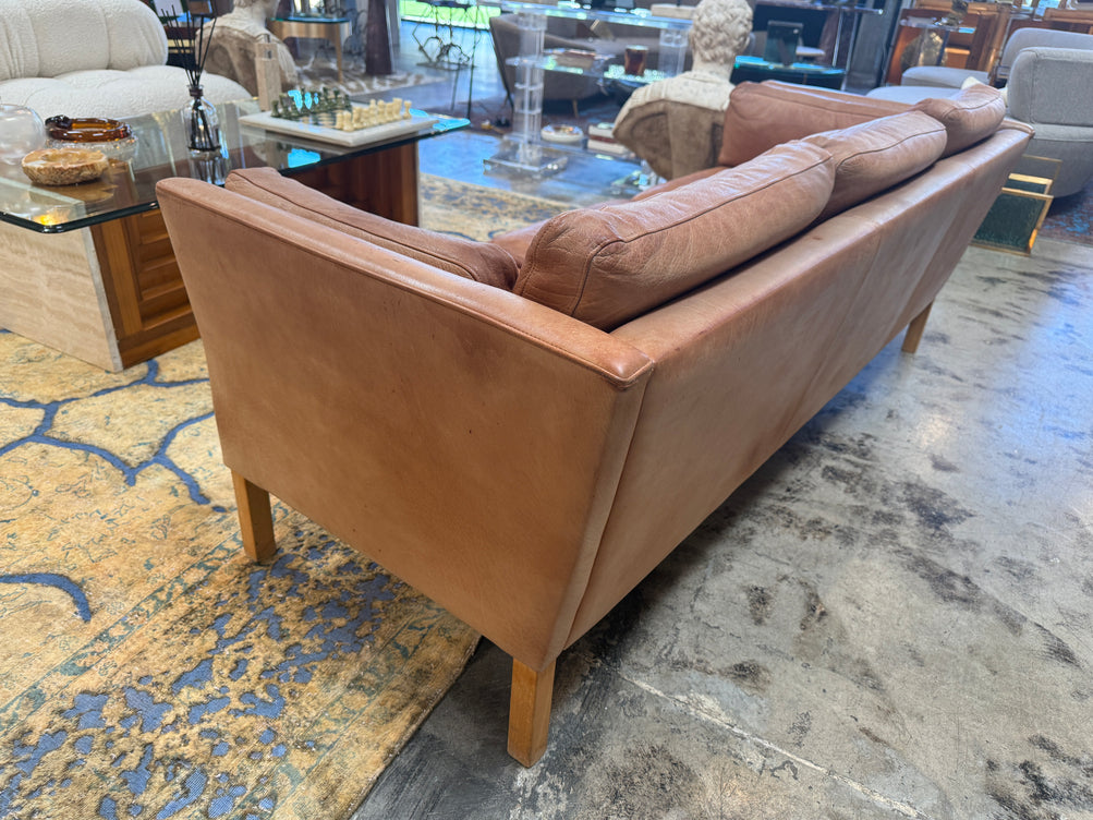 Three-Seat Leather Sofas in Original Leather, by Mogens Hansen